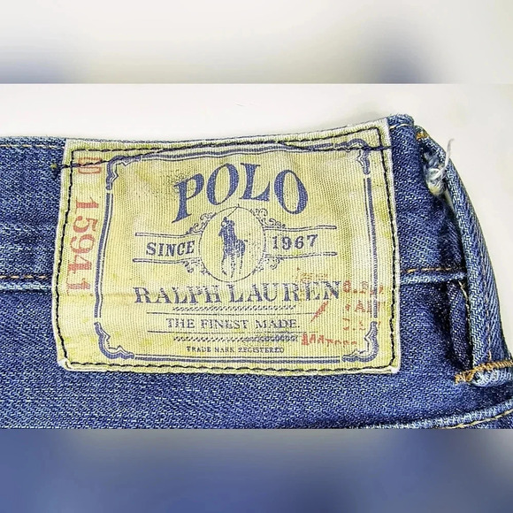 Polo Ralph Lauren Vintage 67 Men's Straight Leg Medium Wash Blue Jeans, 36X32 - Picture 6 of 12